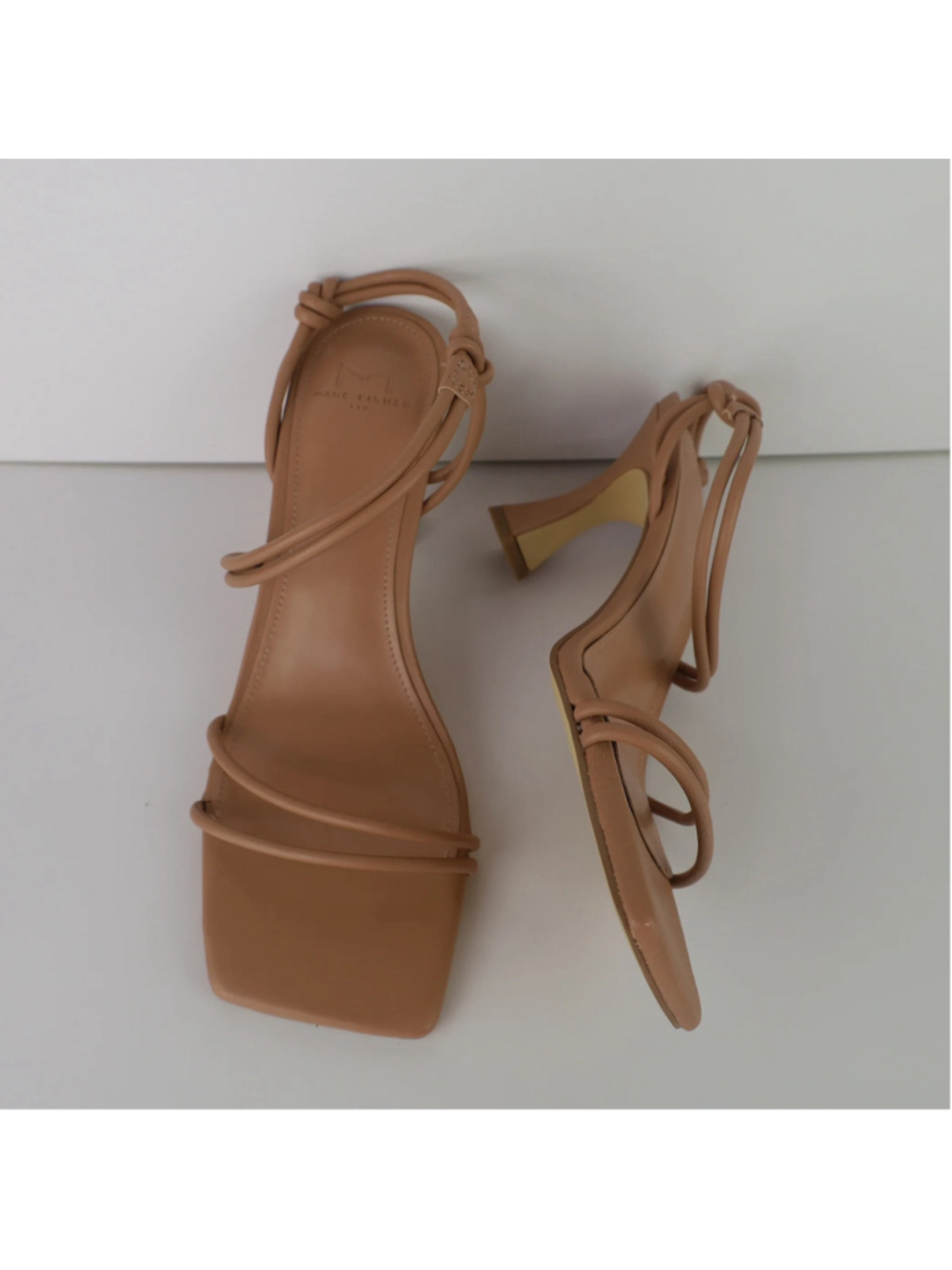 Marc Fisher LTD Davia Sandals 7.5M Medium Natural Strappy Kitten Heel NWD 0479 - Picture 11 of 16